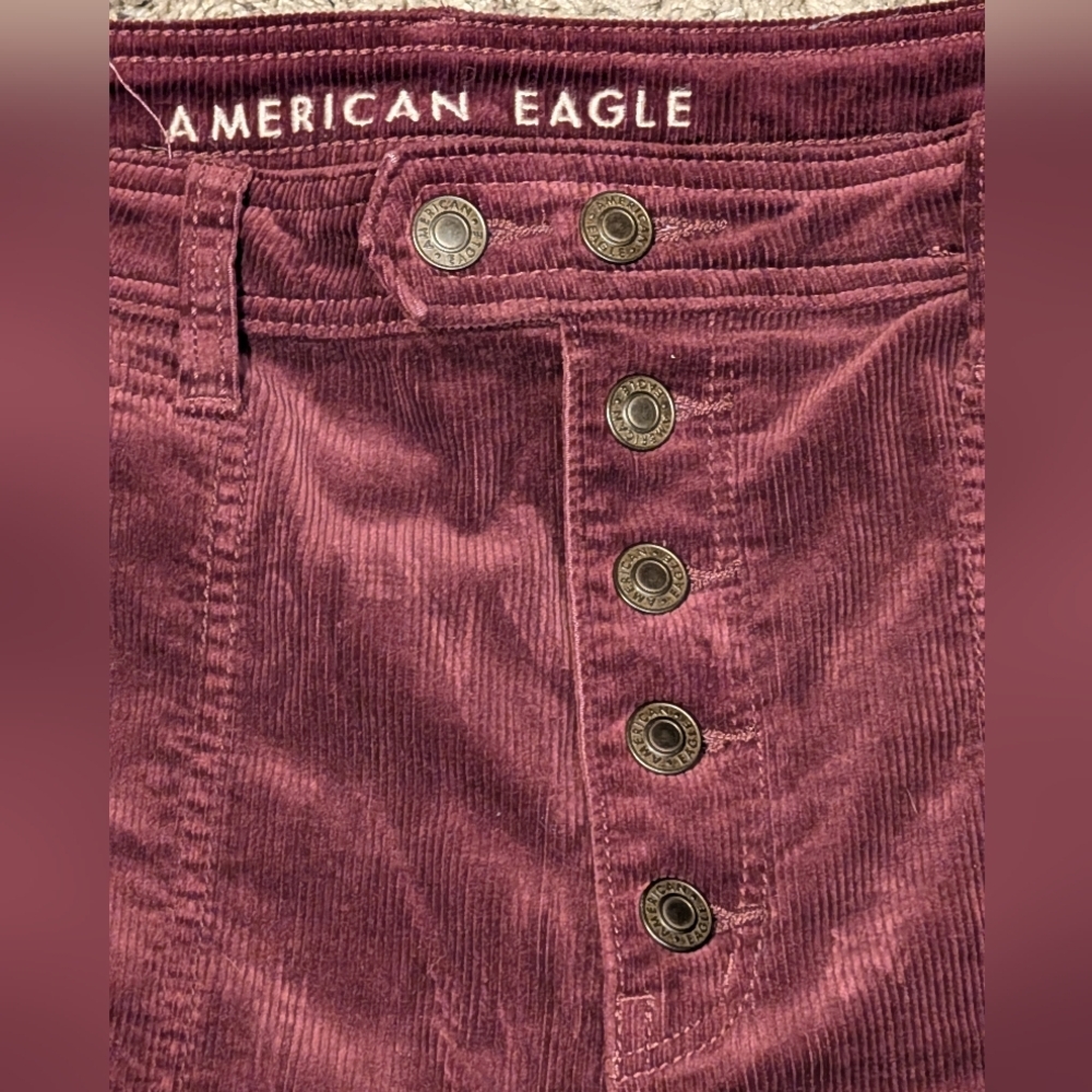 American Eagle SUPER STRETCH Hi-Rise Jeggings Skinny Corduroy Pants SZ 18 Long - Picture 6 of 13